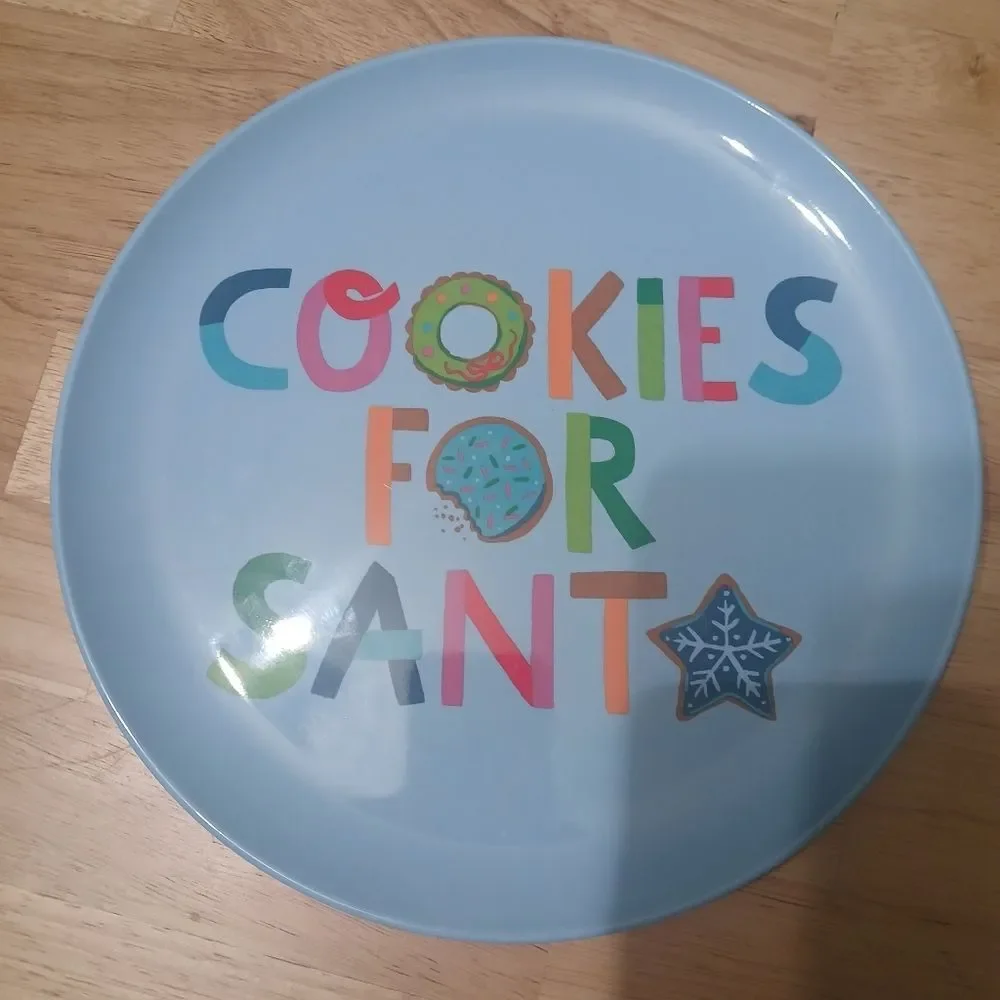 Wondershop Target Dinner Plate Colorful Cookies for Santa Rainbow Multi-Color